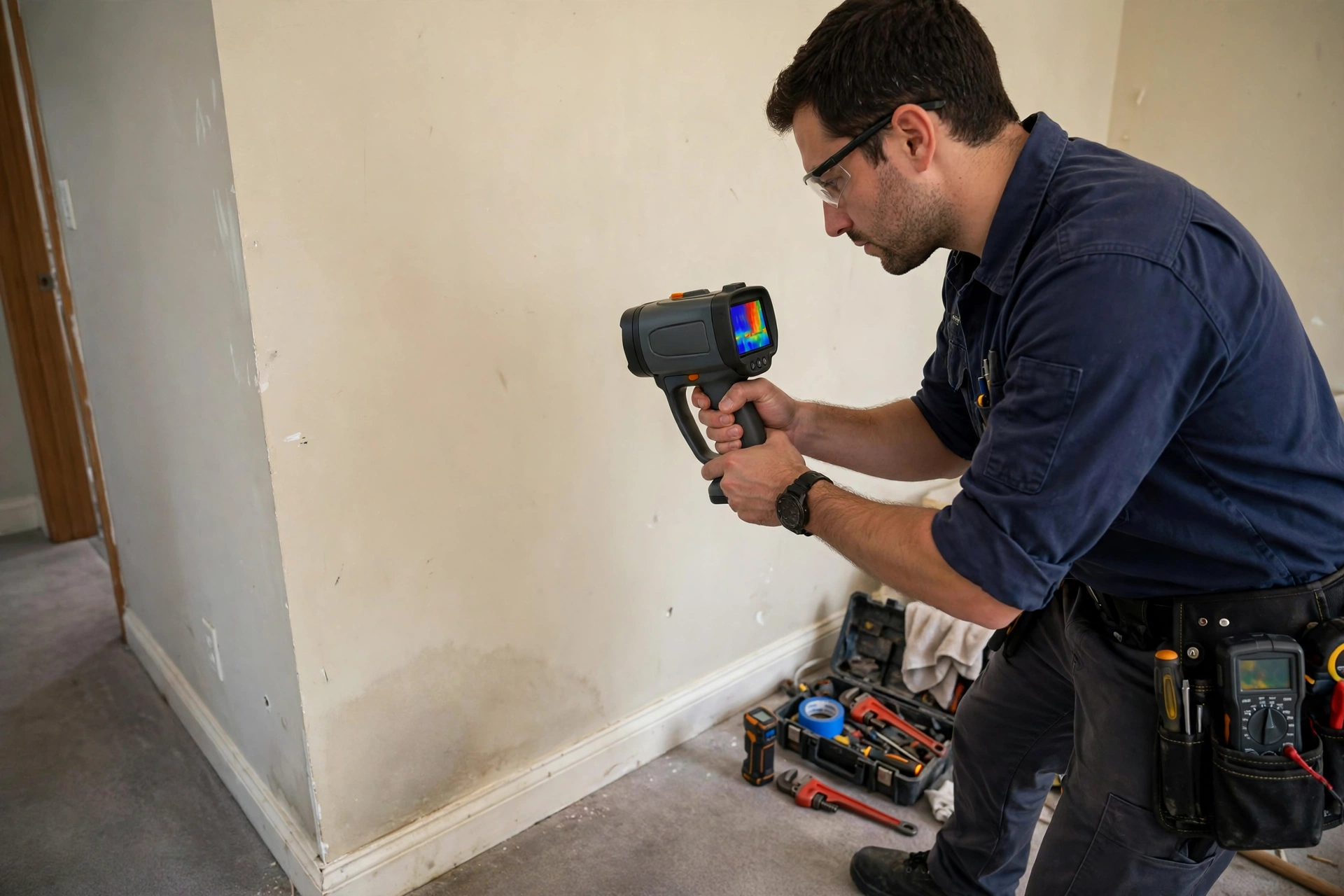 Experienced leak detection professionals at work